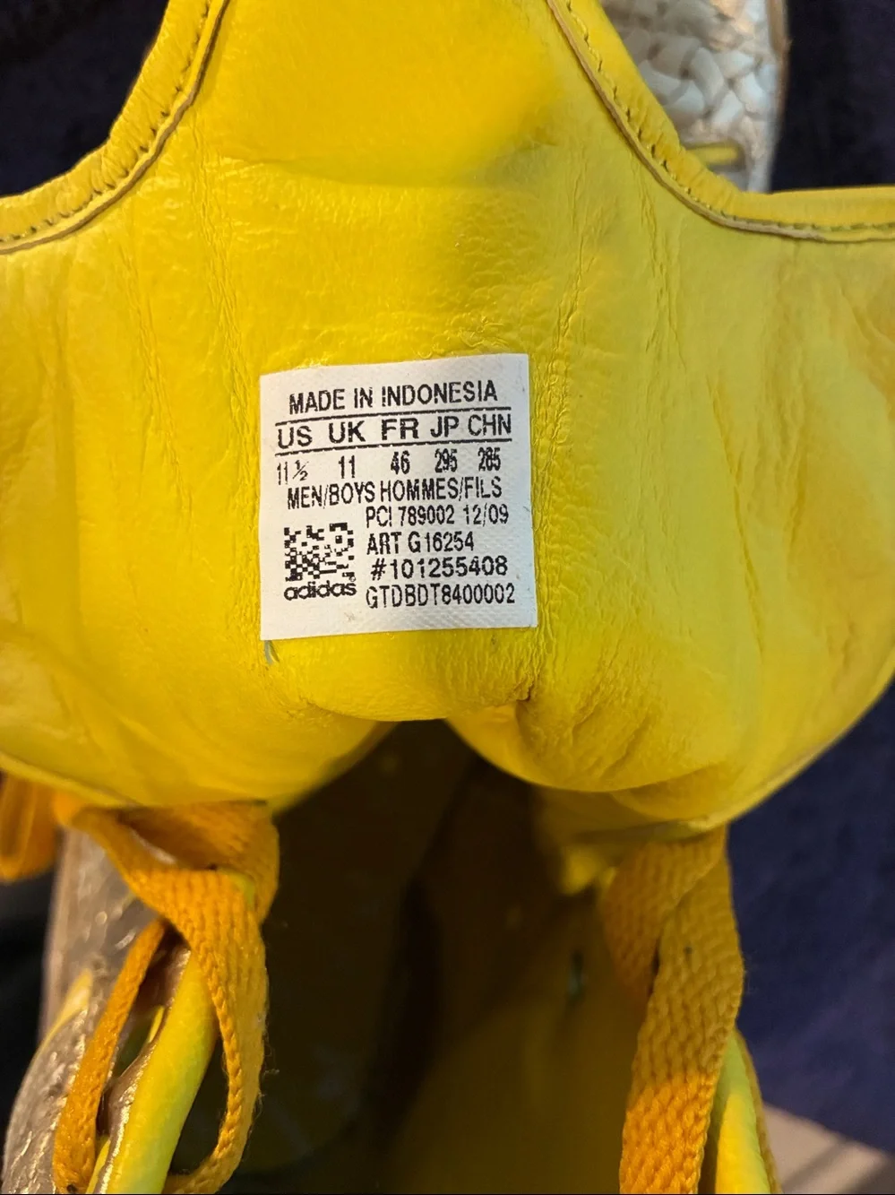 adidas Jeremy Scott Yellow and Metallic Gold High-Top Sneakers